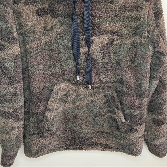 Rewash | Camo Fleece Hooded Pullover Sweatshirt Size Medium - Picture 3 of 5
